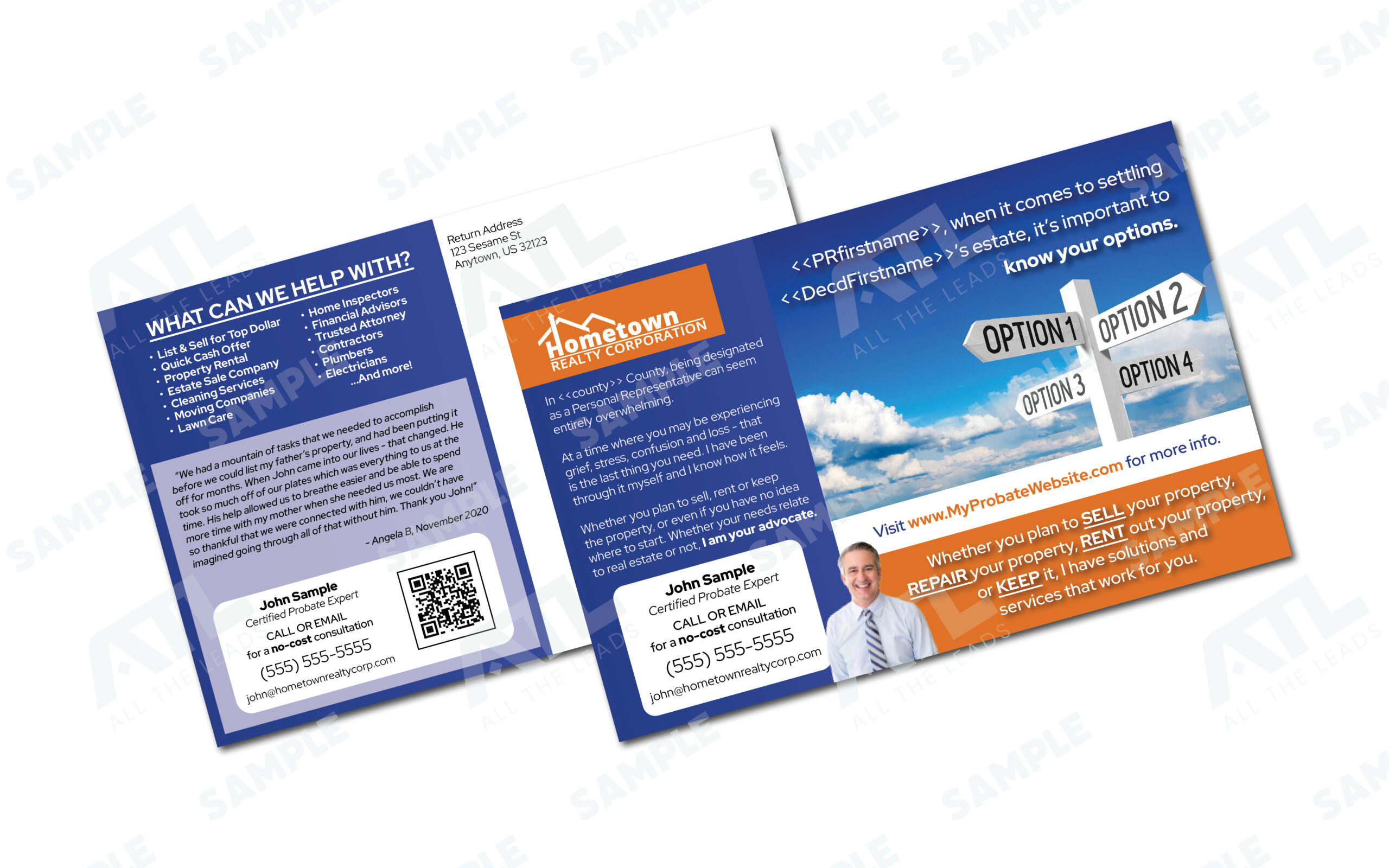 Know Your Options Postcard Design